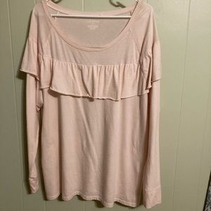 Pink Lane Bryant Long Sleeve Cotton Top Size 18/20